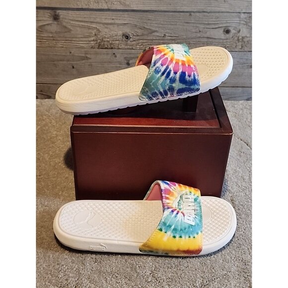 Puma Multicolor Tie-Dye Slide Sandals - Picture 2 of 5